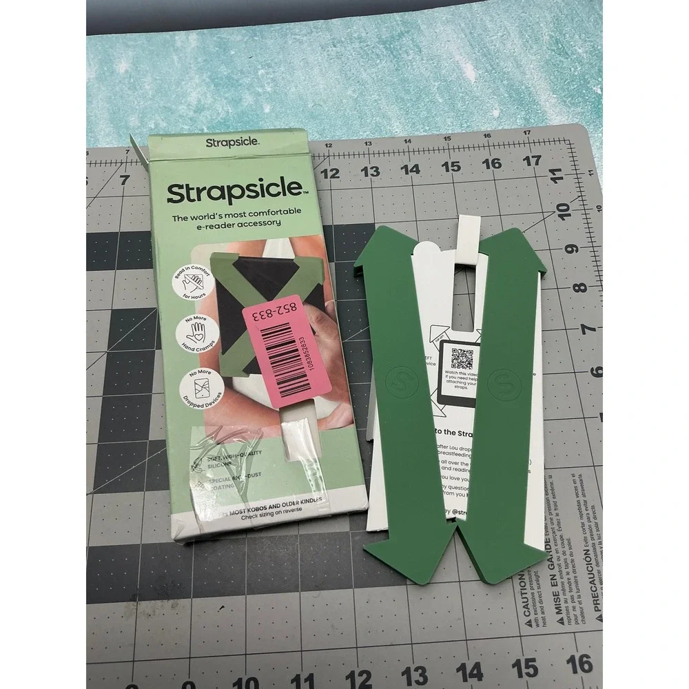 Strapsicle Silicone Hand Straps for 6 inch Kindle Paperwhite Kobo Sage Green 2PK